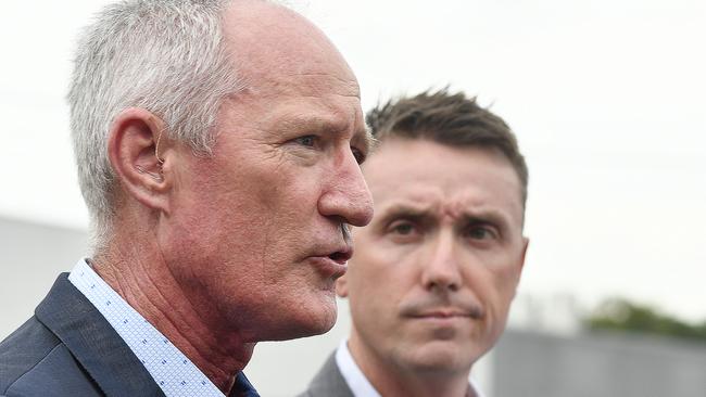 One Nation party officials Steve Dickson and James Ashby. Picture: AAP