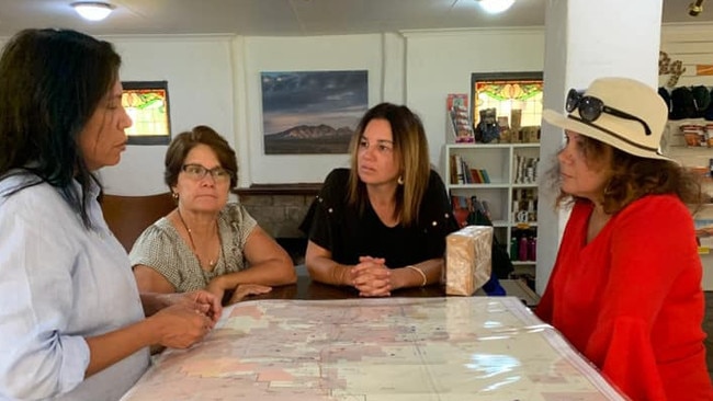 Central Land Council’s Josie Douglas, Rayleen Brown, Senator Jacqui Lambie and Senator Malarndirri McCarthy.