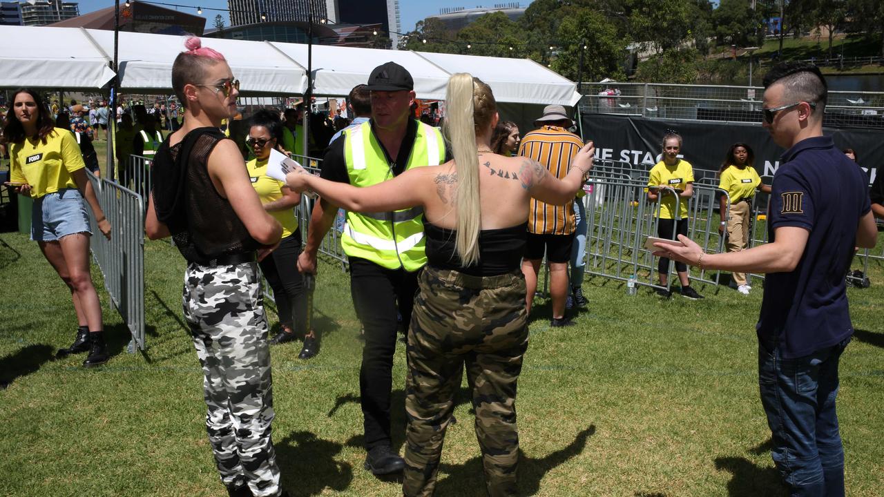 Police and security out in force. Picture: AAP / Emma Brasier