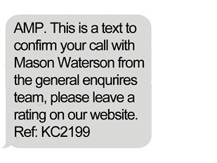 AMP have warned people to be on the alert for scam texts pretending to be from them.