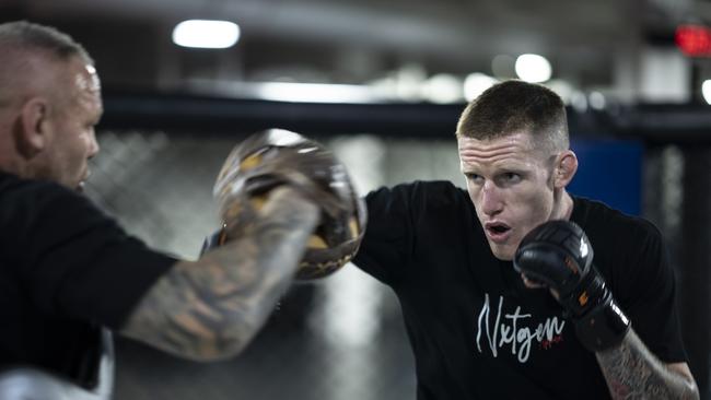 UFC fighter Jamie Mullarkey training in Las Vegas this week