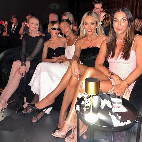 Candice Lake, Lara Worthington, TyLynn Nguyen, Rebecca Vallance and Camille Thioulouse at New York Fashion Week. Picture: Supplied