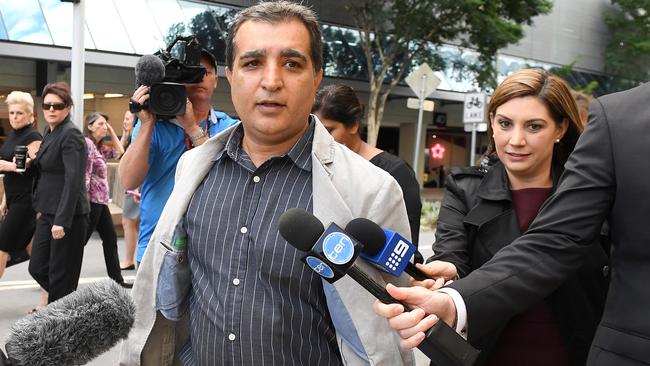 Clive Palmer’s doctor Reza Madah arrives at the Federal Court in Brisbane. Picture: AAP