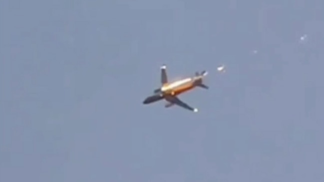 Horror as plane’s engine explodes mid-air