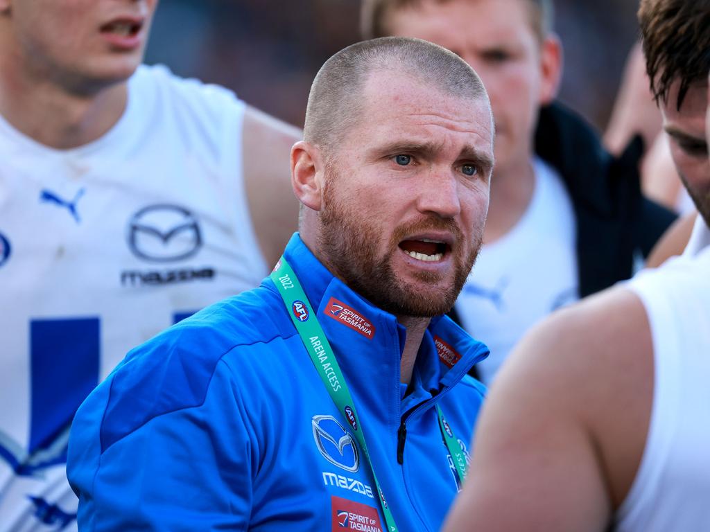 The Roos love what Leigh Adams has done in his stint as interim coach. Picture: AFL Photos/Getty Images