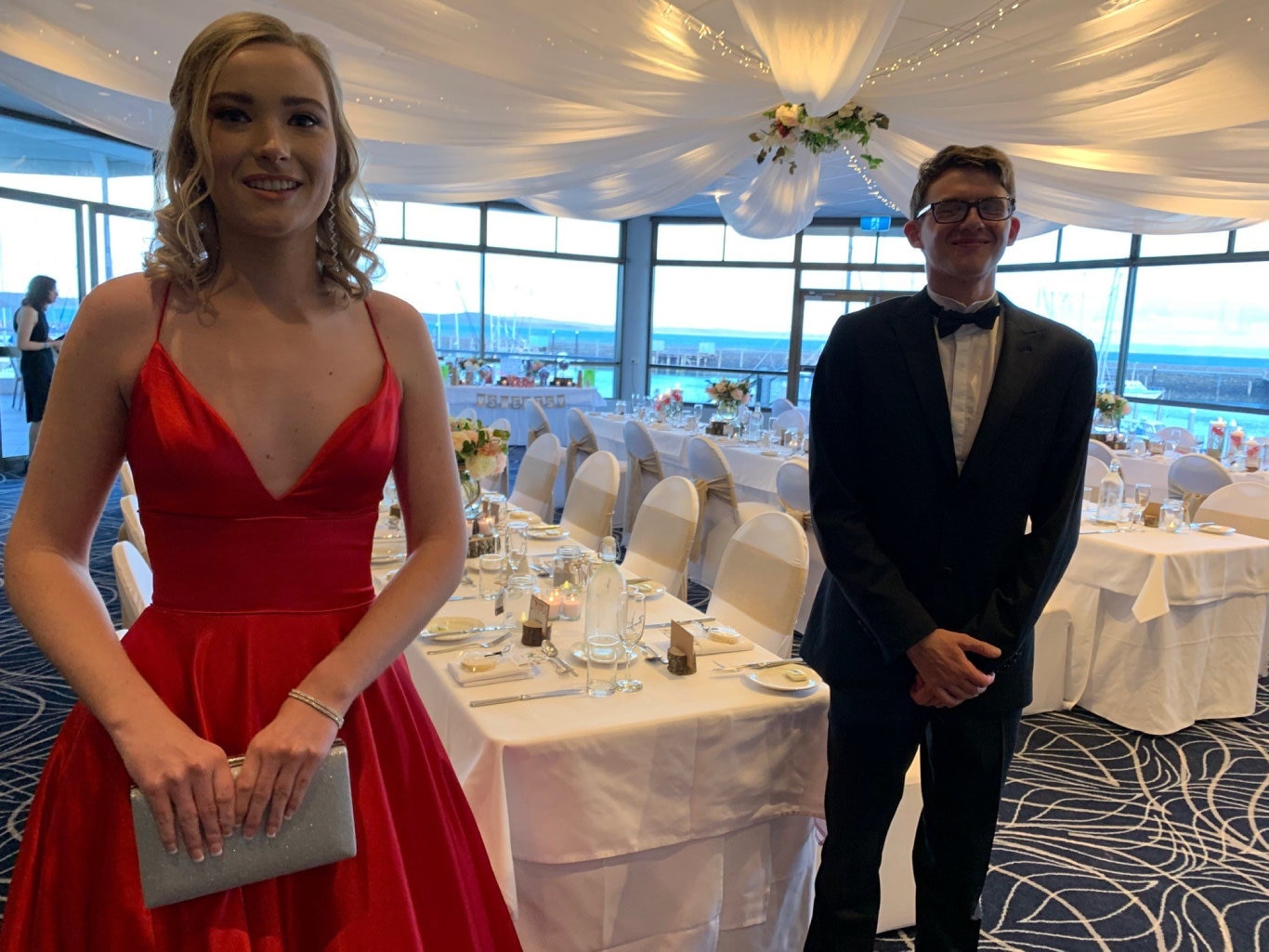 Lara Norrlin and Angus Lowry looking forward to the night ahead at the Fraser Coast Anglican College formal.