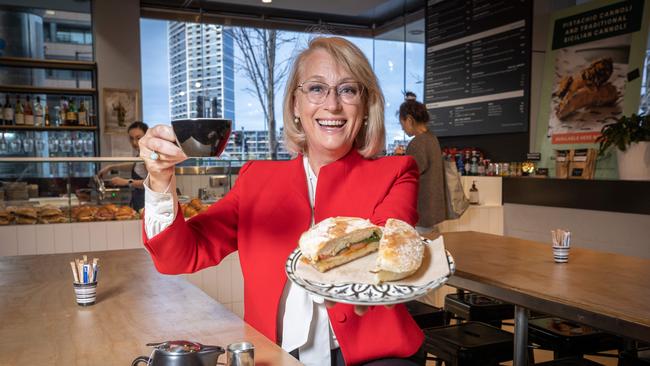 Melbourne’s Lord Mayor Sally Capp says despite media coverage, the statistics say Melbourne’s CBD is flourishing. Picture: Jake Nowakowski