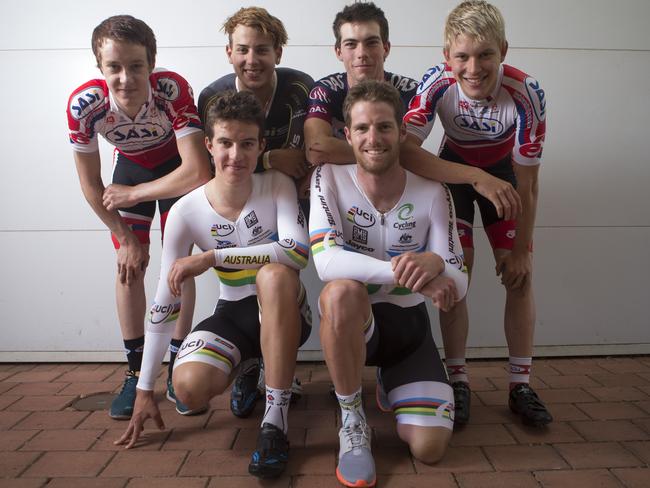 Back row: Callum Scotson, Sam Welsford, Dan Fitter and Alex Porter. Front row: Miles Scotson and Glenn O’Shea.