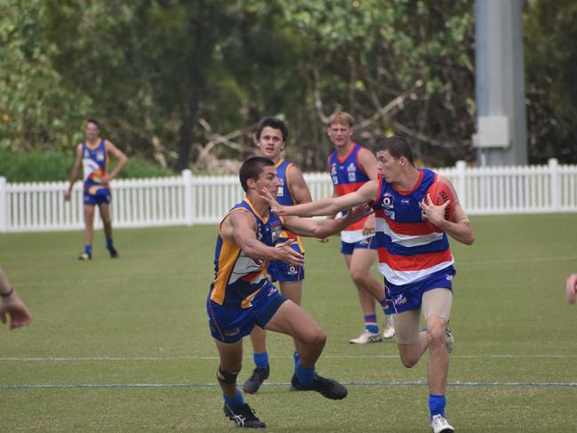 Tyler Smith in the Bakers Creek Tigers v Mackay City Hawks womens AFL grand final at Magpies Sporting Club, Mackay, September 11, 2021. Picture: Matthew Forrest