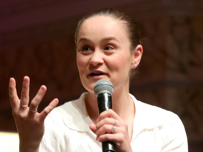 Ash Barty  at the 2024 Queensland Philanthropy Awards with special guest speakers Ash Barty and her father Rob Barty. They will be chatting about their work with the newly established Ash Barty Foundation.  on Friday 7th June 2024 - Photo Steve Pohlner