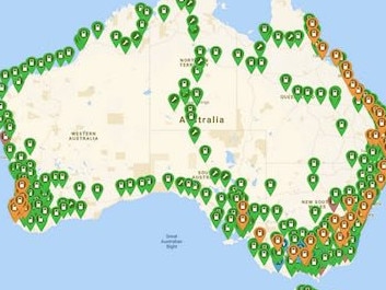 Electric car map. Picture: Supplied