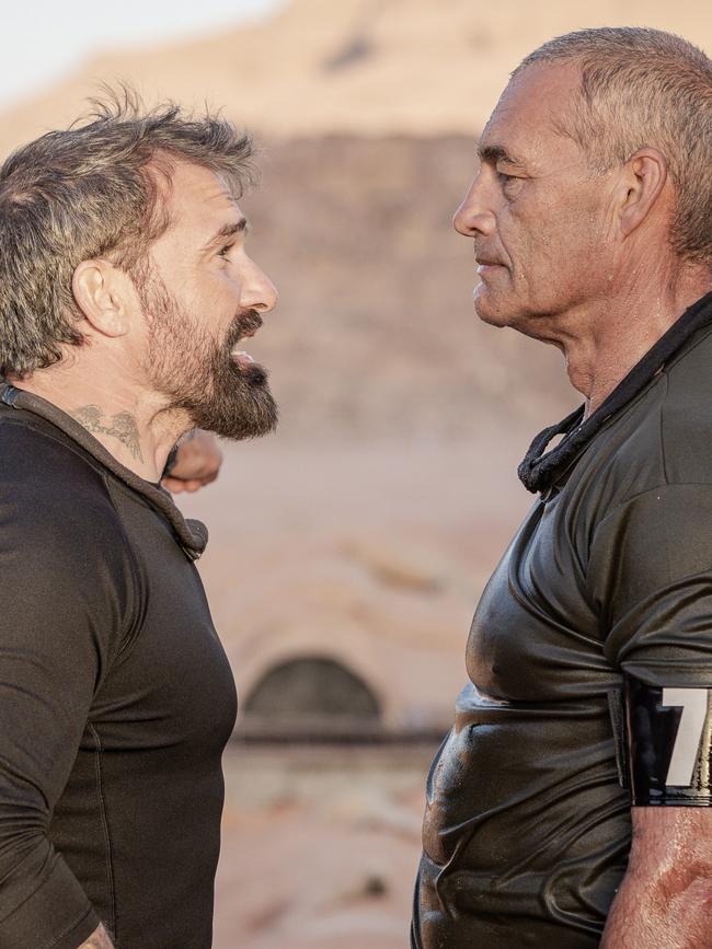 Chief instructor Ant Middleton gets in the face of Craig Challen on the latest season of SAS Australia. Picture: Seven