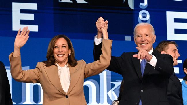 Joe Biden and Kamala Harris have felt obliged to chastise Israel. Picture: AFP