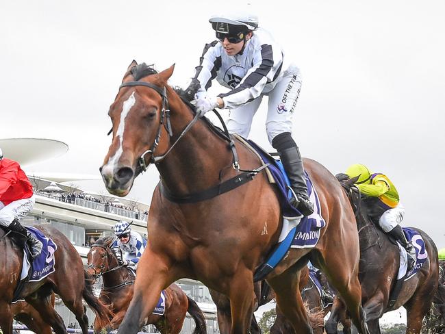 Fancify (NZ) ridden by Tatum Bull wins the RDA Horsham Jan Croser Plate at Flemington Racecourse on June 08, 2024 in Flemington, Australia. (Photo by Reg Ryan/Racing Photos via Getty Images)