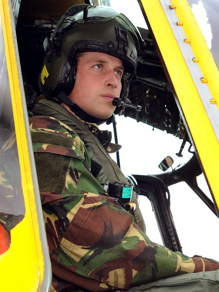 Prince William worked as an RAF search and rescue helicopter pilot. Picture: AFP