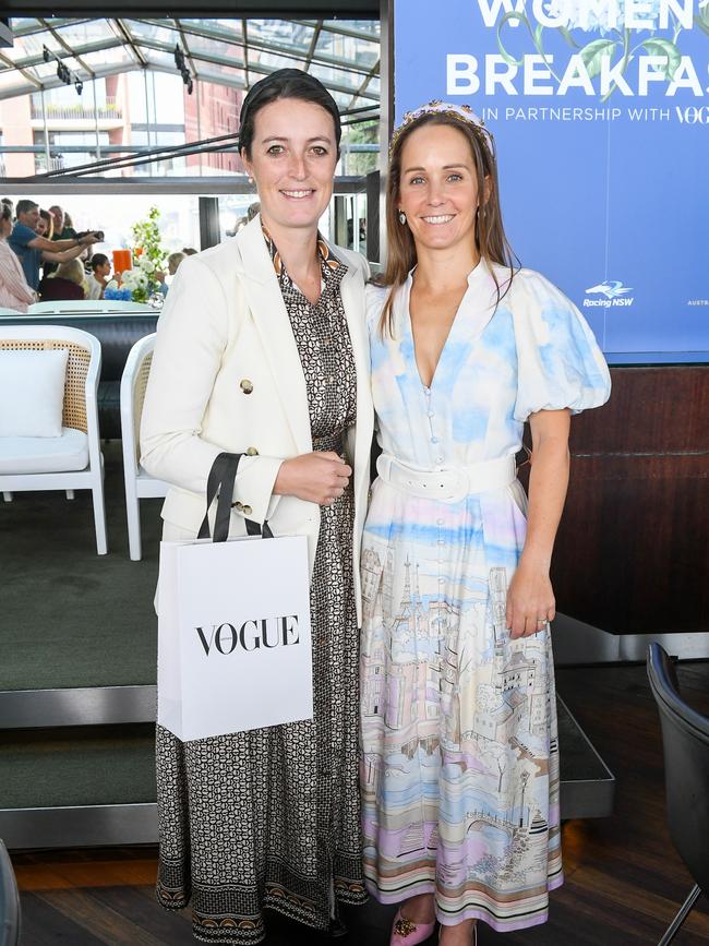 Annabel Neasham &amp; Rachel King Tabcorp Everest Ladies Breakfast at Cafe Sydney 14th October, 2024. Picture: Belinda Rolland