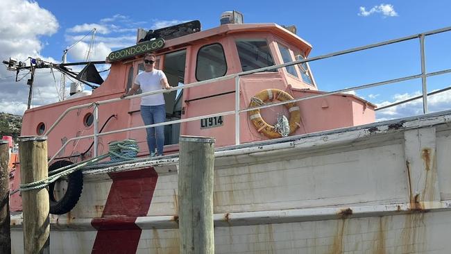 MV Goondooloo owner Deb Ludeke. Her historic ship sunk in the D'Entrecasteaux Channel. Picture: Facebook