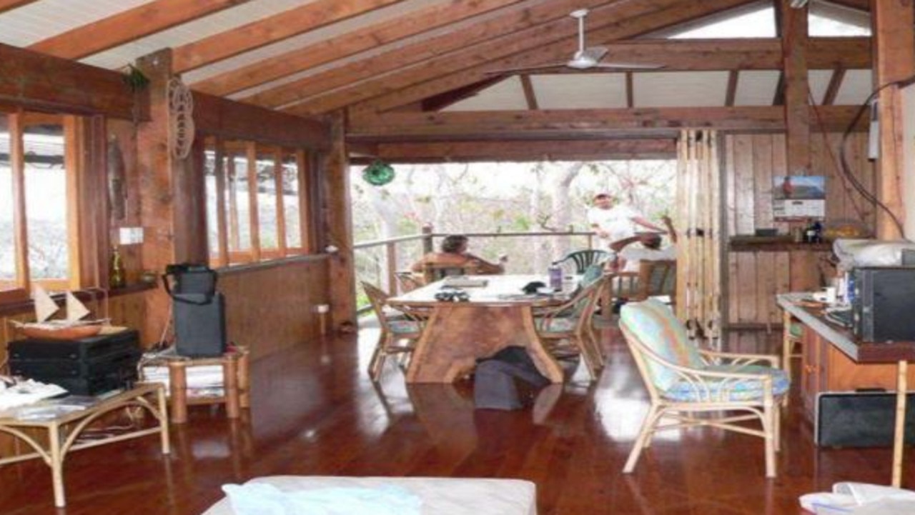 Inside Reef View House on Hicks Island.