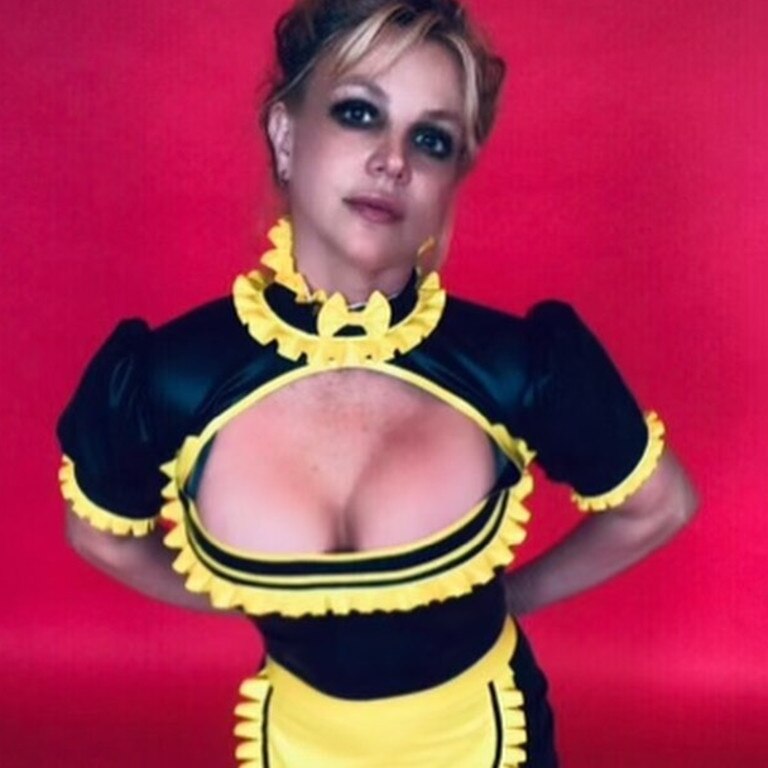 Britney hits out in racy maid outfit on Instagram. Picture: Instagram