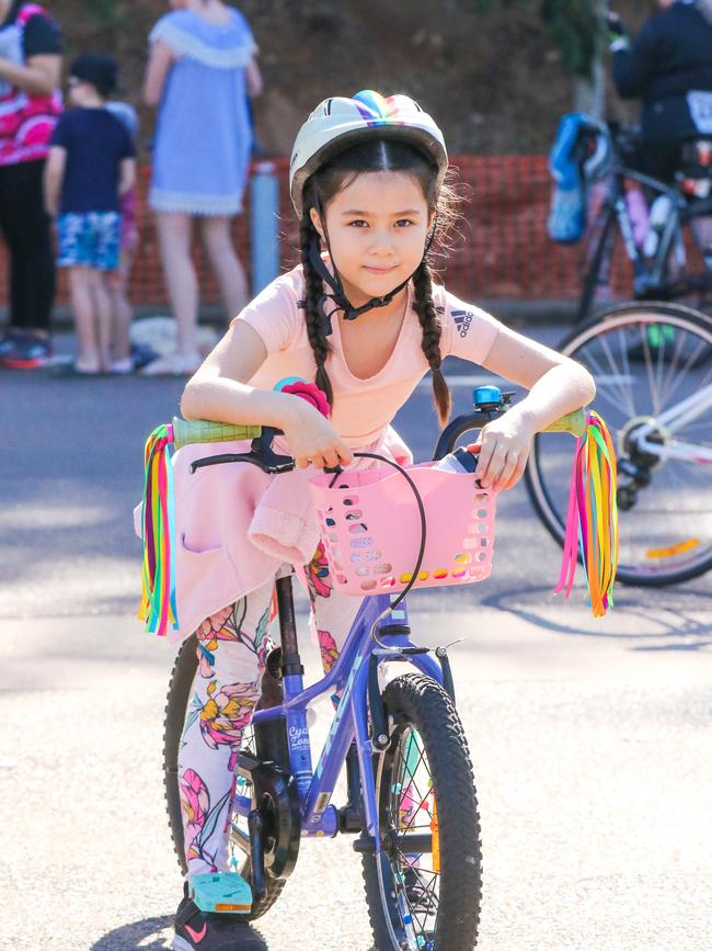 Lara Hindley 6 In the Annual Gran Fondo finishing at Darwin Waterfront. Picture: Glenn Campbell