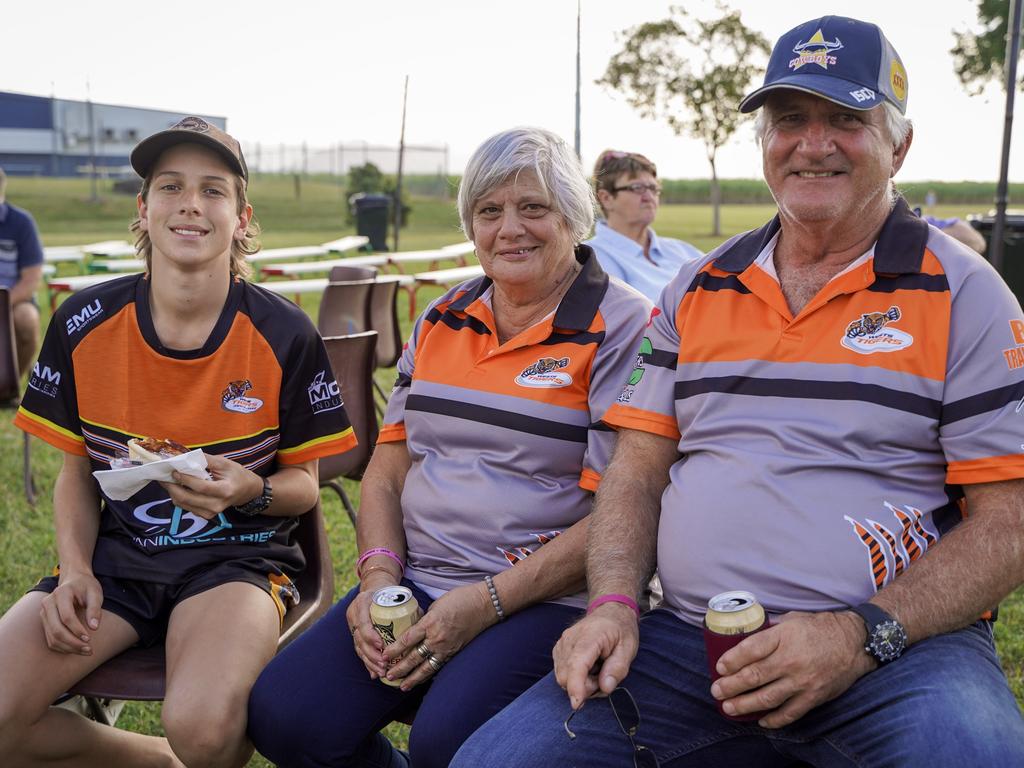 Dylan Bartolo with his grandparents Bernadette and Peter Bartolo at the Calen Country Fair, Saturday, May 29, 2021. Picture: Heidi Petith