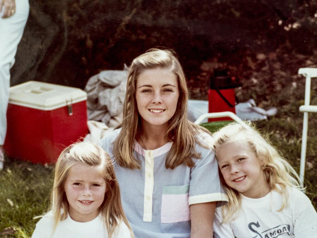 Joanne Curtis with a young Sherryn (left) and Shanelle Dawson.