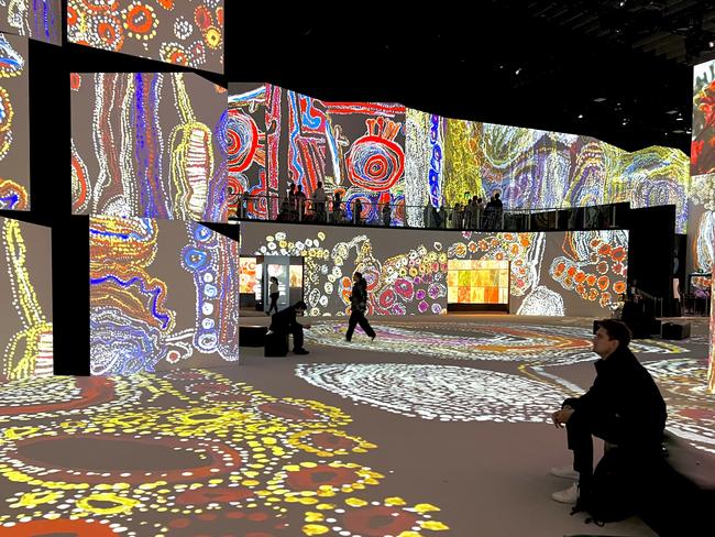 Connection, the latest exhibition at The Lume in Melbourne, celebrating Indigenous art and culture. Picture: Linda Smith