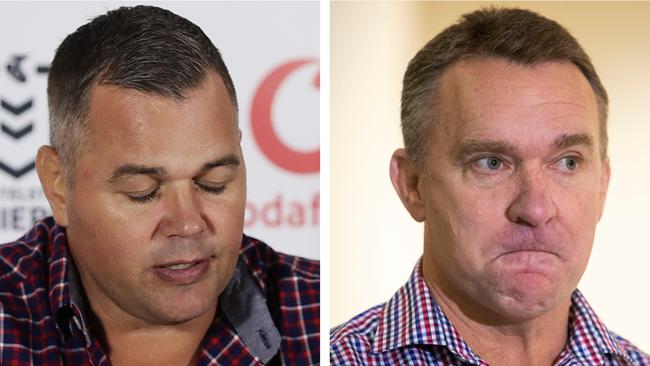 Anthony Seibold and Paul White are at odds over the coach's future