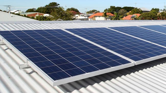 The 4152 post code has fourth highest number of solar panels in Brisbane. Carina resident Bob Dean and his son have installed three solar power systems on both of their homes and an investment property. Photograph; Renae Droop