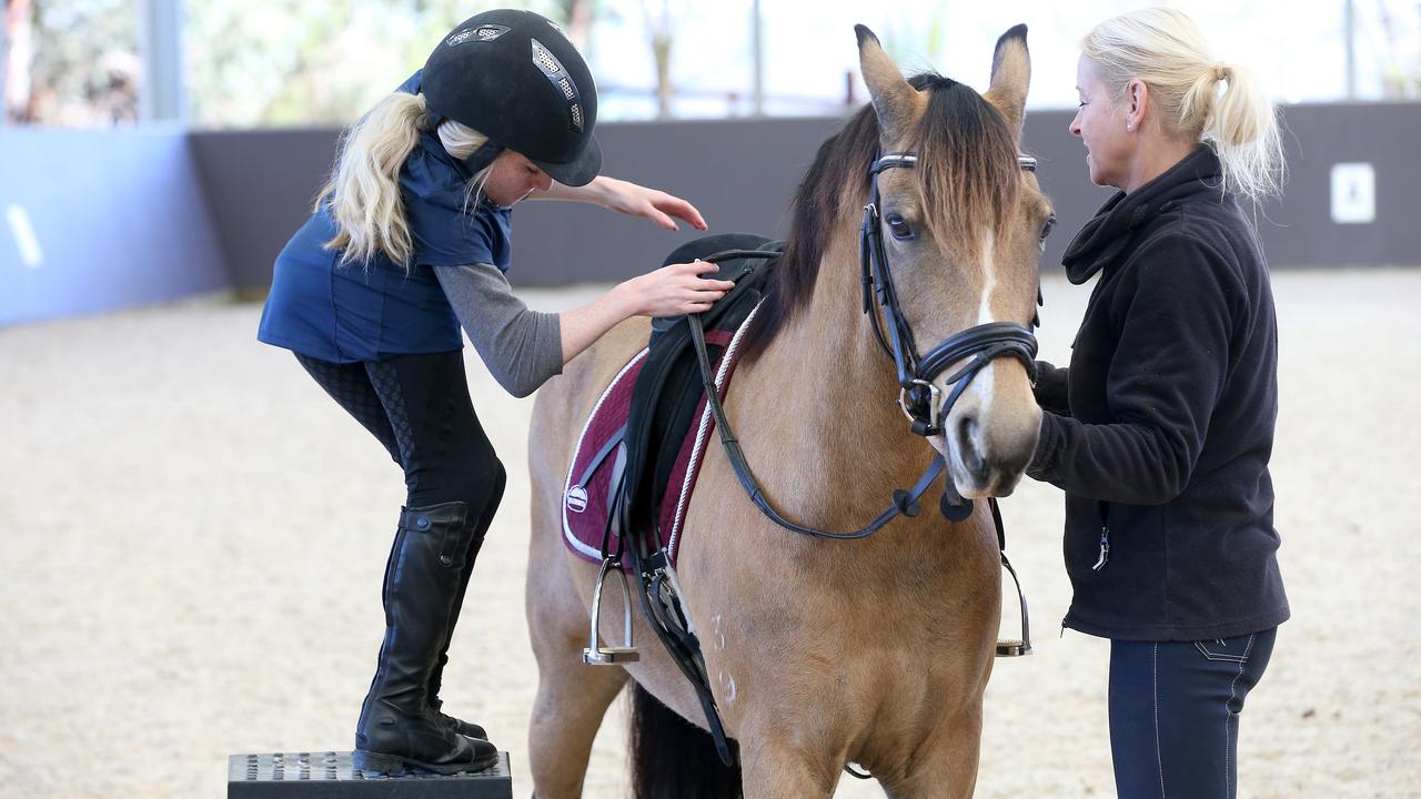 For SHINE: Bridget Murphy is a para equestrian who is trying to make the Tokyo 2020 team. pictured with her pony, Dracmoore FlirtatiousPicture: ANDY ROGERS