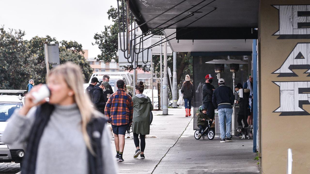 Walking with a coffee was many people’s way to cope during lockdown. Picture: NCA NewsWire / Flavio Brancaleone