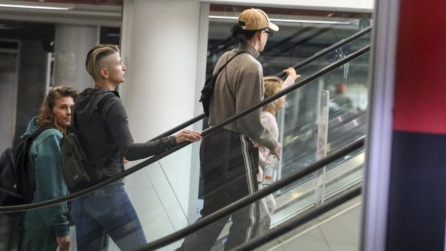 Global singing superstar Katy Perry hits a Western Sydney mall with daughter Daisy in tow, just hours after landing from the US. Picture: Picture: MEDIA-MODE.COM