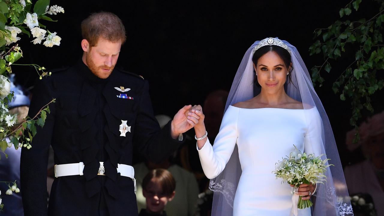 Harry and Meghan were bestowed with the titles the Duke and Duchess of Sussex after their 2018 wedding. Picture: Ben Stansall- WPA Pool/Getty Images