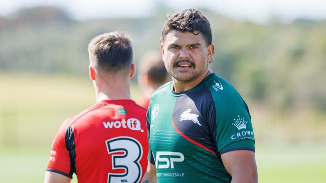 DAILY TELEGRAPH. SPORT. Latrell Mitchell during South Sydney Rabbitohs training at USANA Rabbitohs Centre, Maroubra. 29/08/2023. Pic by Max Mason-Hubers