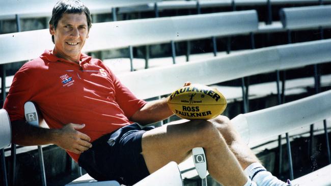 Russell Ebert as State of Origin coach at Football Park in 1996. Picture: Ray Titus