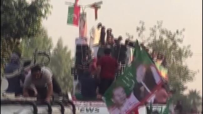 The moment Pakistan's Imran Khan was shot