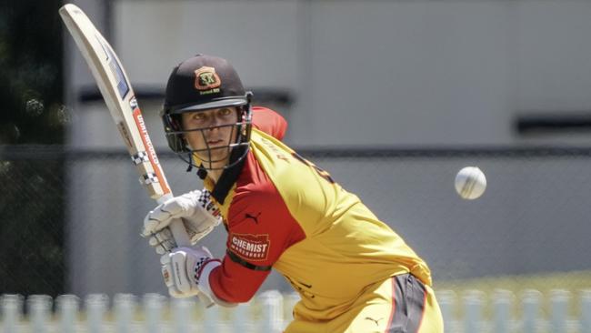 Patrick Rowe batting for St Kilda. Picture: Valeriu Campan