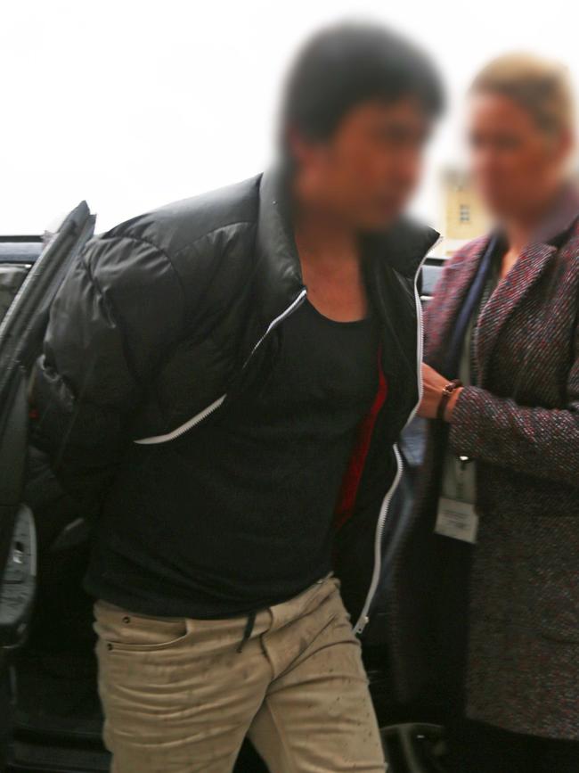 A man arrested in relation to the clab lab raid. Picture: NSW Police