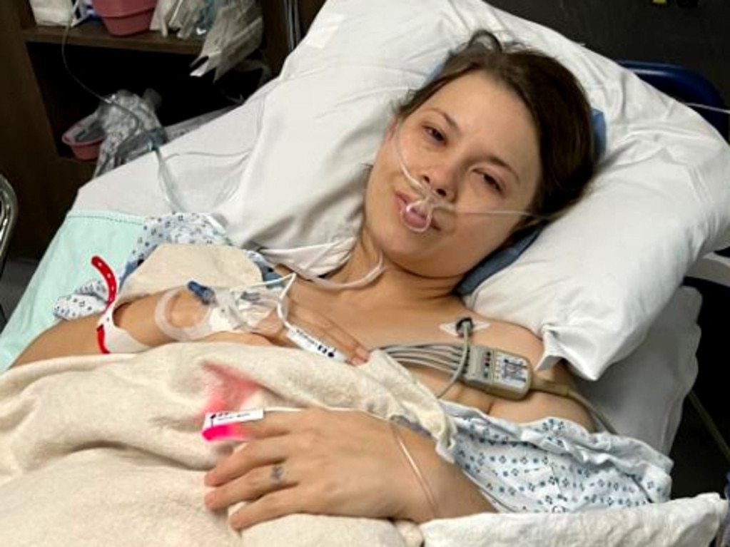 Bindi was only an hour out of surgery when she informed followers of her hospitalisation on May 12. Picture: bindiirwin/Instagram