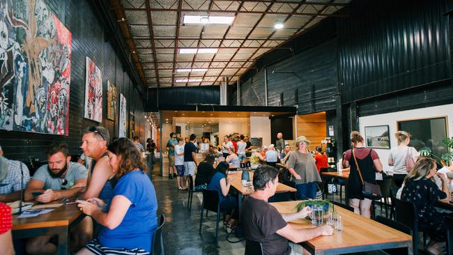 A busy day of trading at Bread + Butter at Cimitiere St, Launceston. Picture: Scott Atkins/ Lusy Productions.