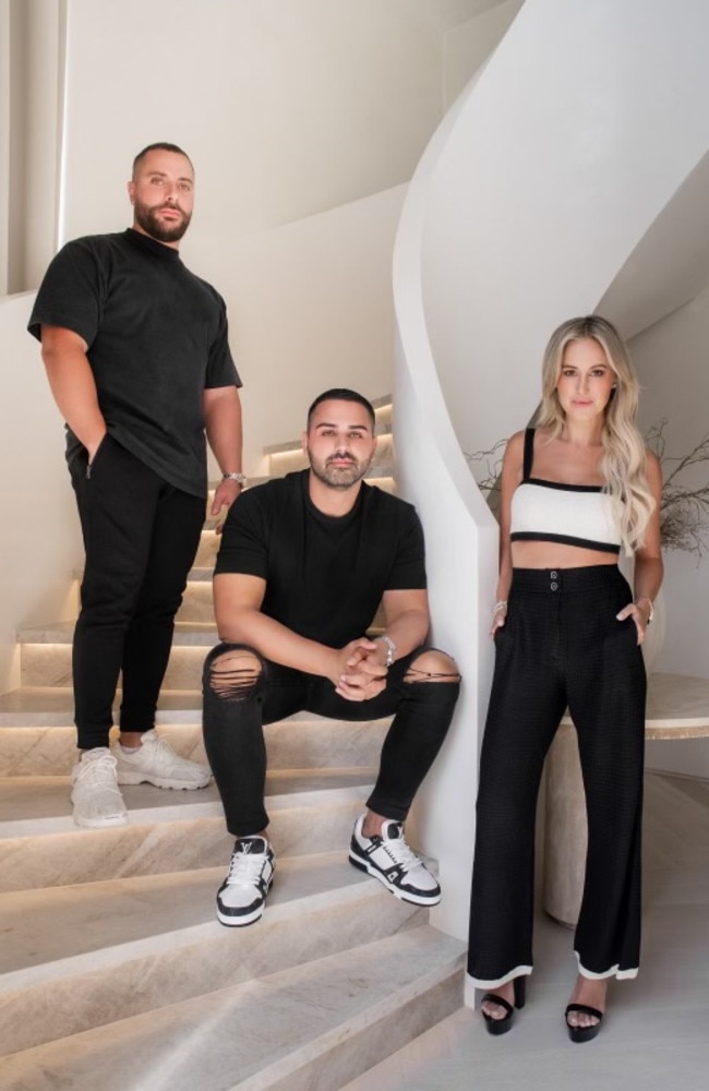 Roxy Jacenko seen in social media post with Youssef Tleis and Kassim Alaouie seen promoting Roxy's boot camp. After this photo was taken, their relationship soured drastically. Picture Instagram