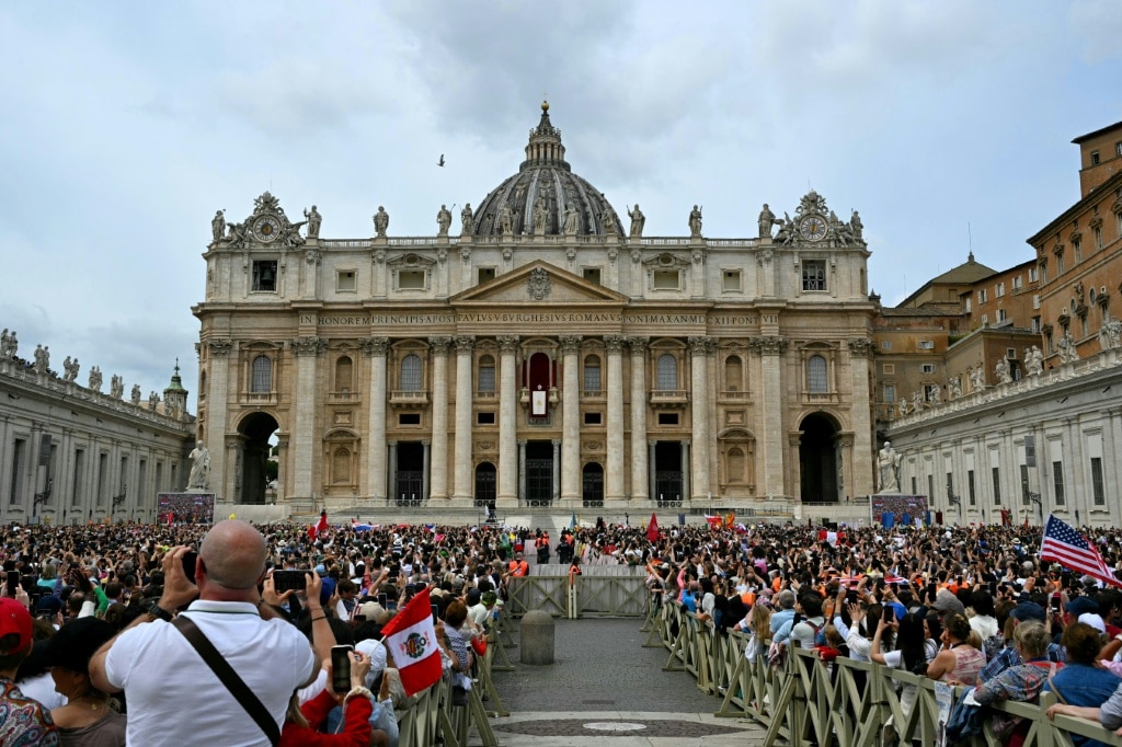 Catholics gather to catch glimpse of Pope Leo XIV at St Peter’s prayer