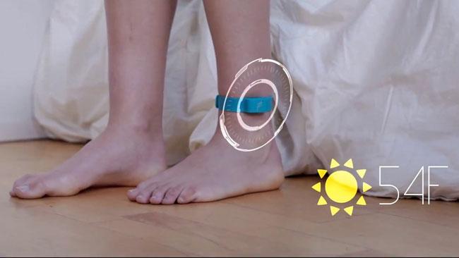 Ankle outlet fitness tracker