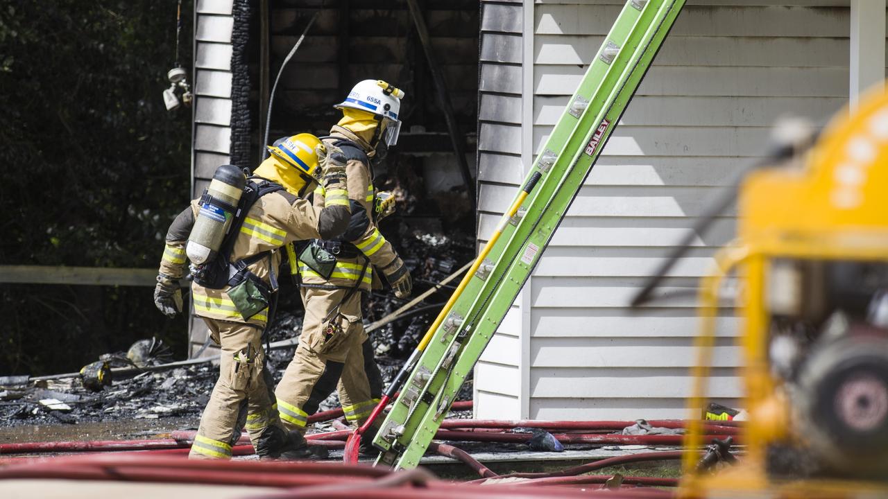 Withcott house fire on Sunday, January 22. Picture: Kevin Farmer