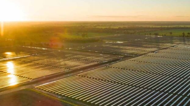 The Western Downs Green Power Hub which is set to be Australia's biggest solar farm, generating enough energy to power 235,000 Queensland homes. Pic: Neoen