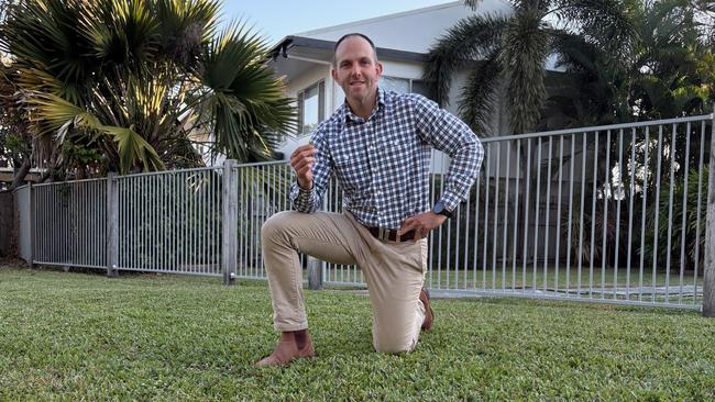 Hermit Park resident and pharmacist James Jensen said he took lawn care and soil health seriously at home, which included harnessing water-smart techniques. Picture: Supplied