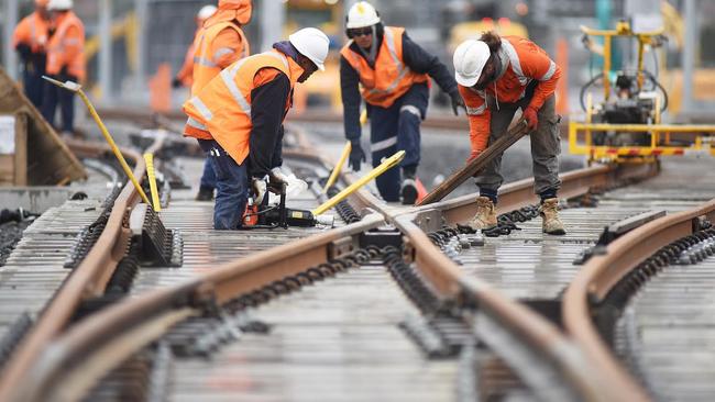 Track laying is already happening on the Sydney Metro North West.