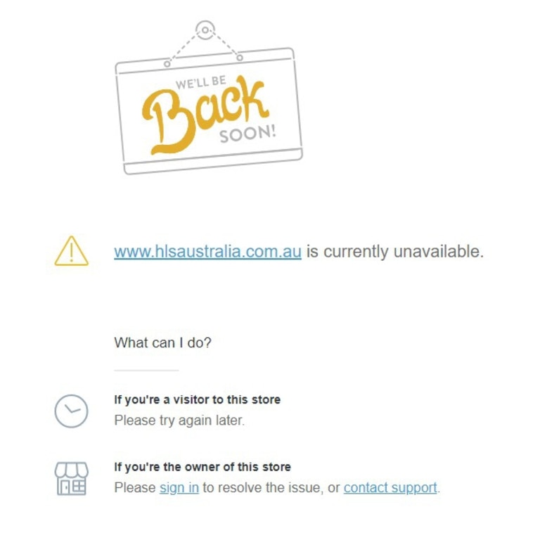 What’s left of Hello Lifestyle Australia’s website.