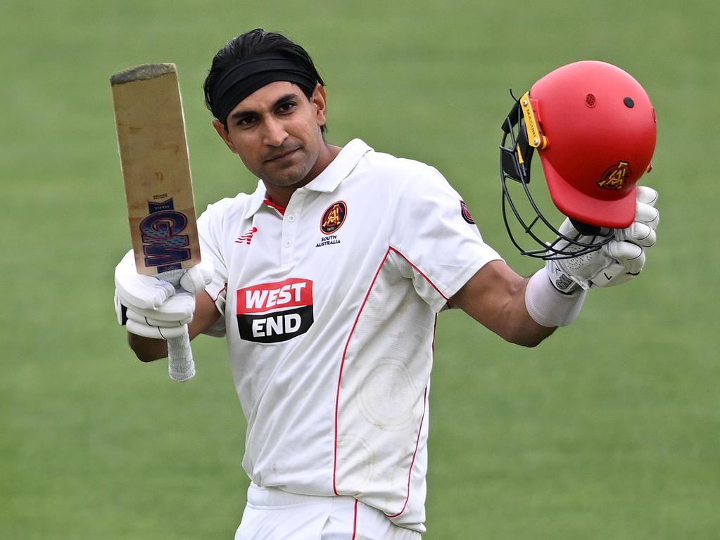 Sangha will be hoping to produce another important knock in Hobart after his century against the Tasmanians in December. Picture: Steve Bell/Getty Images