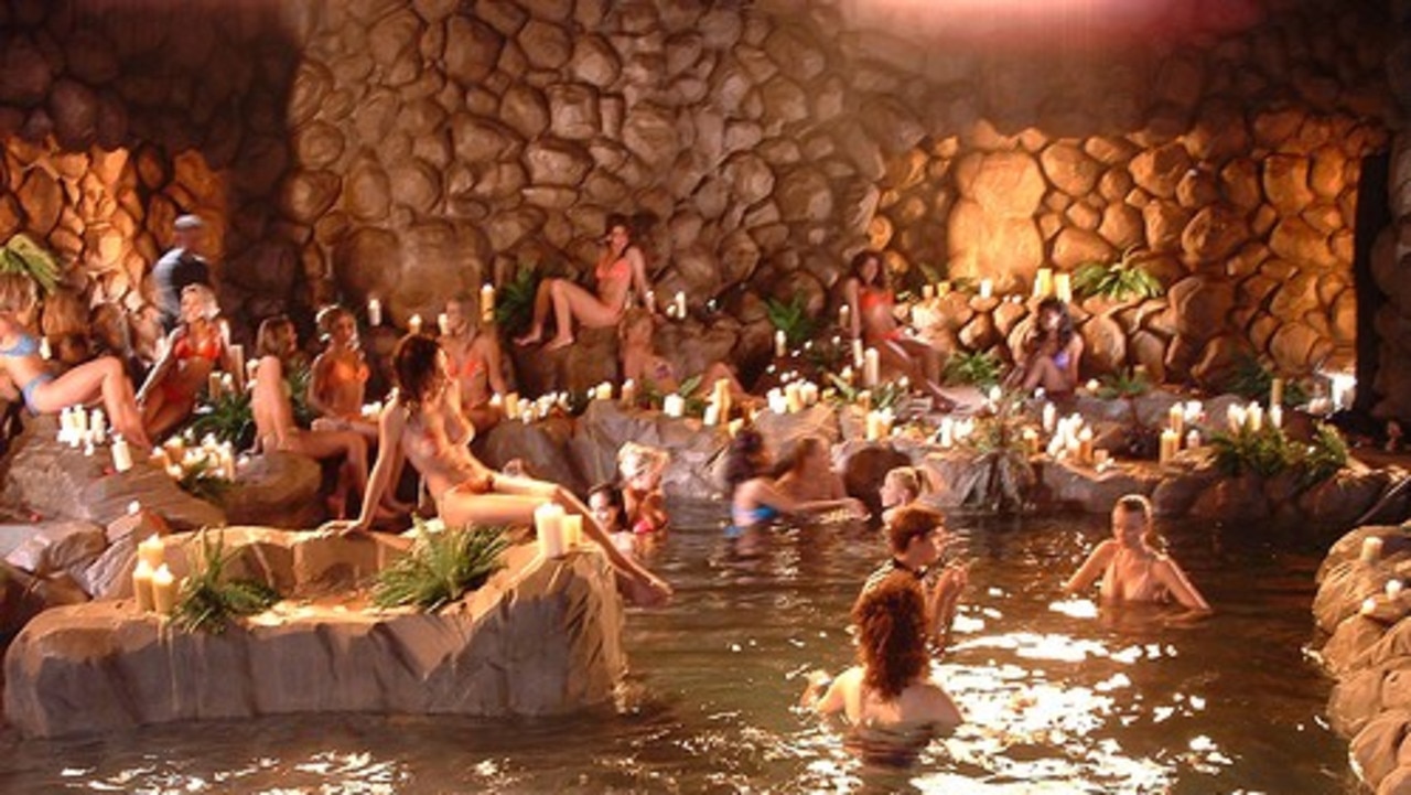 A party held at the Grotto at Hefner's Playboy Mansion.